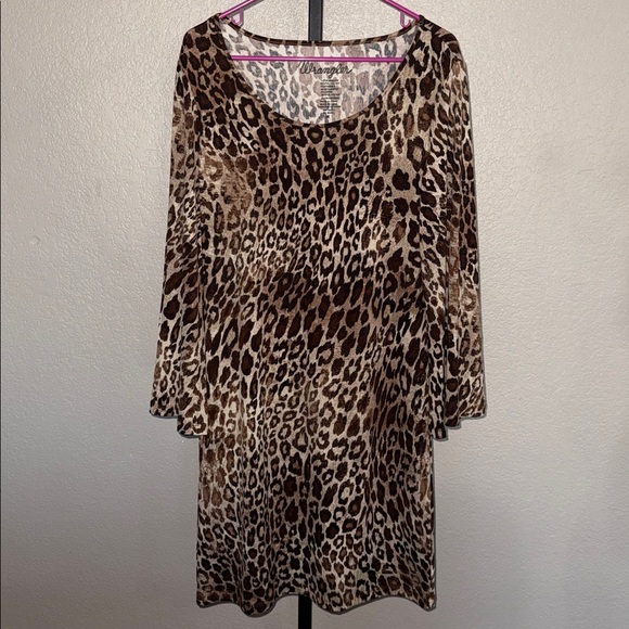 Wrangler Brown Leopard Print Dress - NWT - Picture 1 of 4